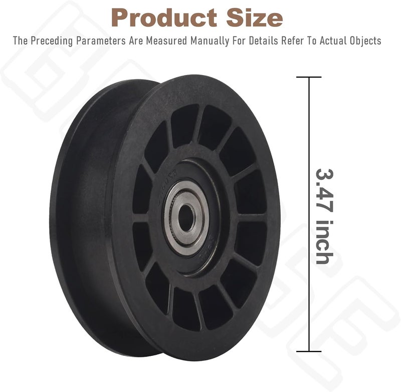 BERPSE 110-6775 280-469 Flat Idler Pulley Compatible with Toro TimeCutters Lawn Mower Z4200, Z4202, Z4220, Z4235, Z5000 Z5020, Z5030, Z5035, Z5040, 23510, 33510, 71254, 71255, 725058046, 725058056 - Image 2